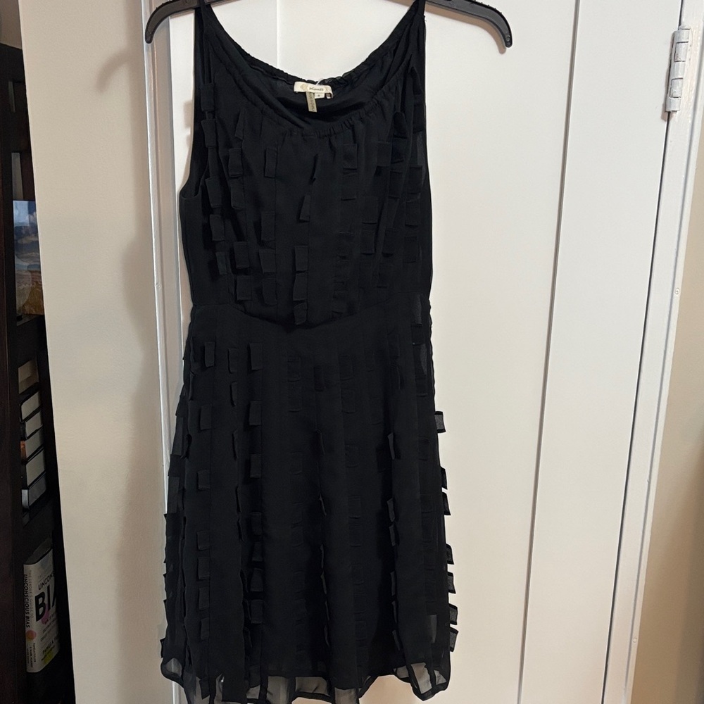 Minuet Petite Black Textured Mini Dress